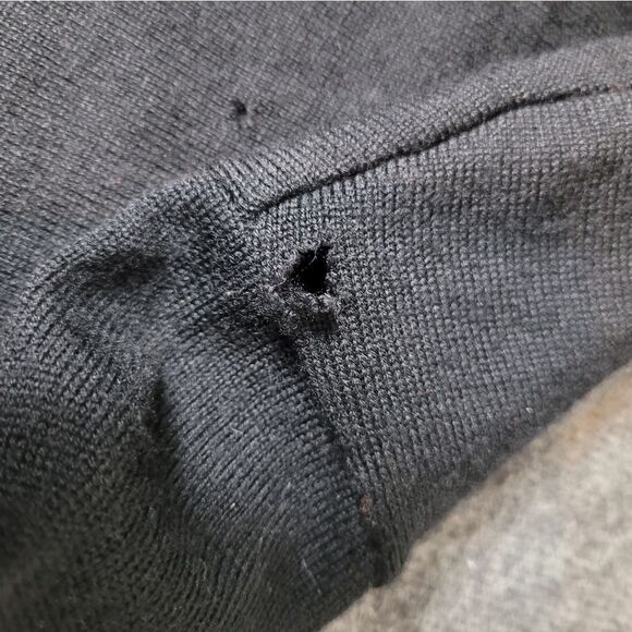 Vintage Burberry Women's Size S Black Knit Blend Long Sleeve Mini Dress Rare - Picture 11 of 16